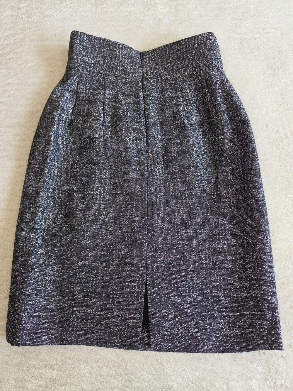 ANTONIO MELANI Black and Charcoal Two-Piece Skirt Suit - Picture 11 of 14